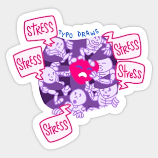 Heart versus Stress Sticker